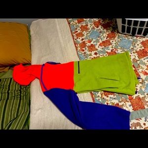 Multi color Sherpa hoodie